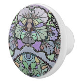 Blumenmosaik-Muster für abstrakte lila Pansy-Mosai Keramikknauf (Rechts)