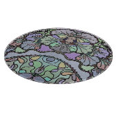 Blumenmosaik-Muster für abstrakte lila Pansy-Mosai Schneidebrett (Ecke)