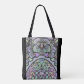 Blumenmosaik-Muster für abstrakte lila Pansy-Mosai Tasche (Rückseite)