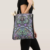Blumenmosaik-Muster für abstrakte lila Pansy-Mosai Tasche (Von Nahem)