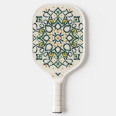 Blumenmosaik Pickleball Schläger (Rückseite)