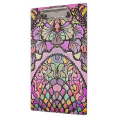 Blumenmosaik rosa Pause elegant farbig abstrakt Klemmbrett (Links)