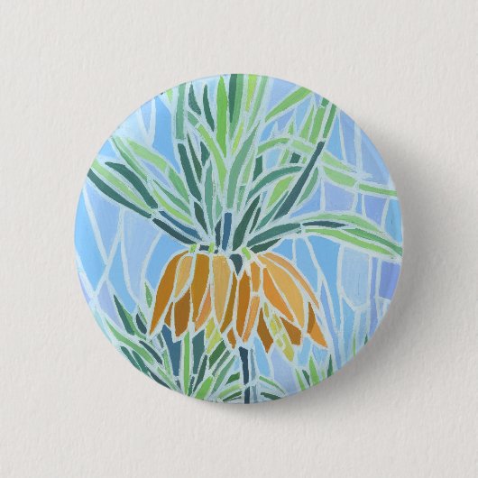 Blumenmosaikdesign Button (Vorderseite)