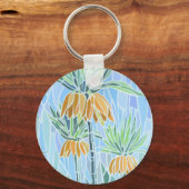 Blumenmosaikdesign Schlüsselanhänger (Vorderseite)