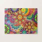 Blumenmosaikmuster Puzzle (Horizontal)