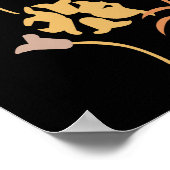 Blumenmoster für Minimalistische Themen Poster (Ecke)