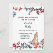 Blumenmotif Egg Aquarell Grüne Osterfest Einladung (Vorderseite)