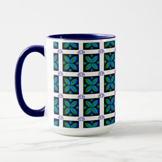 Blumenmotif-Kaffee Tasse (Links)