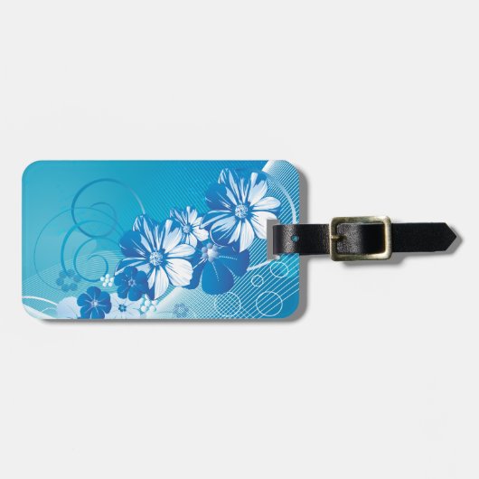 Blumenmotiv 10 Gepäckmarken Gepäckanhänger (Vorderseite horizontal)