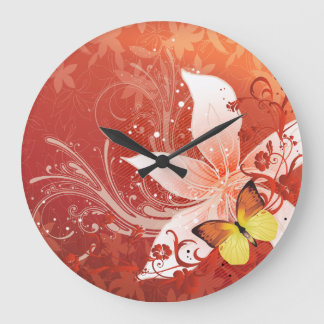 Blumenmotiv 11 Wall Clock Große Wanduhr