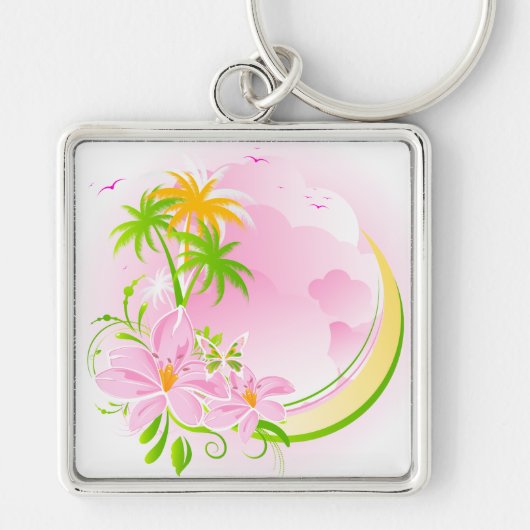 Blumenmotiv 12 Schlüsselanhänger (Vorne)