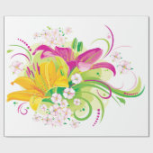 Blumenmotiv 15 Wrapping Paper Geschenkpapier (Flach)