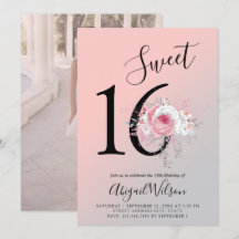 Blumenmotiv 16 . Geburtstag Geburtstagsparty