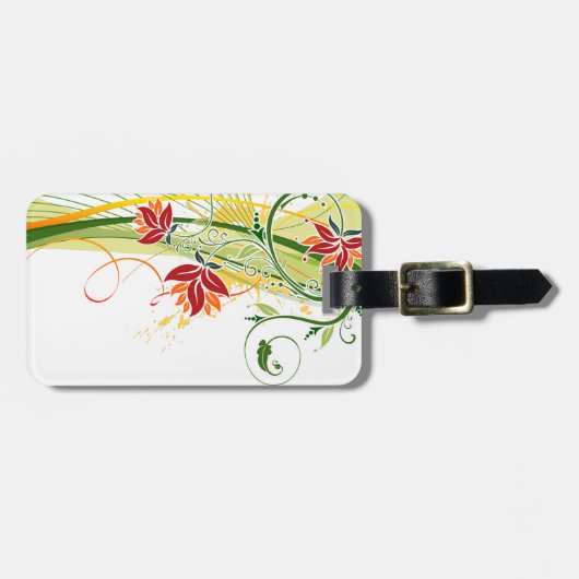 Blumenmotiv 1 Gepäckanhänger Optionen (Vorderseite horizontal)