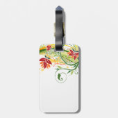 Blumenmotiv 1 Gepäckanhänger Optionen (Rückseite vertikal)
