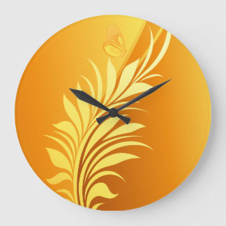Blumenmotiv 3 Wandleuchte Große Wanduhr