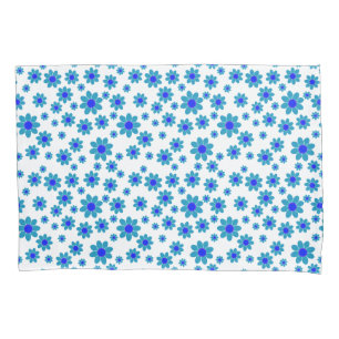 Blumenmotiv Blau Gänseblümchen-Muster Kissenbezug