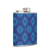 Blumenmotiv "Blaublumen", böhmisches Muster Flachmann (Rechts)