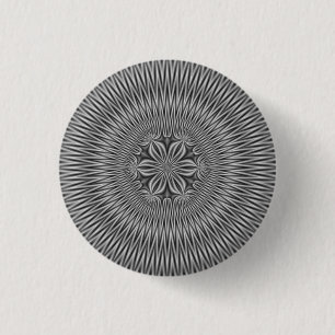 Blumenmotiv in Monochrom Button