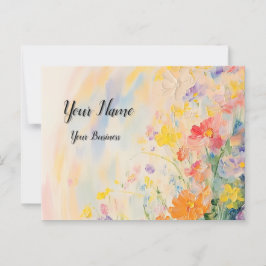 Blumenmotiv in Ölfarben Postkarte