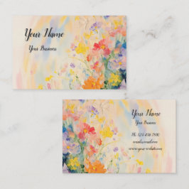 Blumenmotiv in Ölfarben Visitenkarte