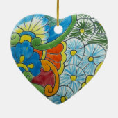Blumenmotiv Keramik Ornament (Hinten)