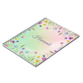 Blumenmotiv-Notizbuch mit Namen Notizblock (Linke Seite)