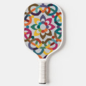 Blumenmotiv Pickleball Schläger (Rückseite)