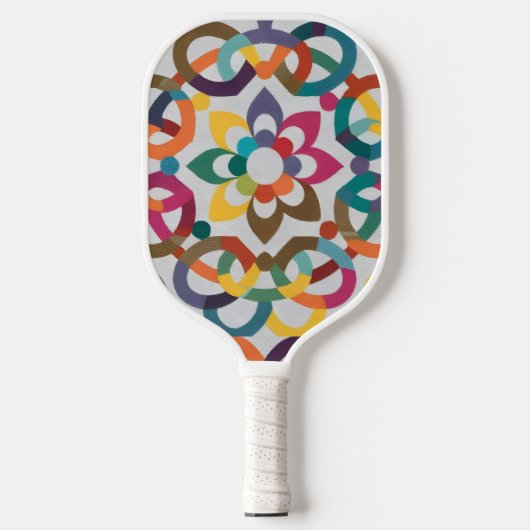 Blumenmotiv Pickleball Schläger (Vorderseite)