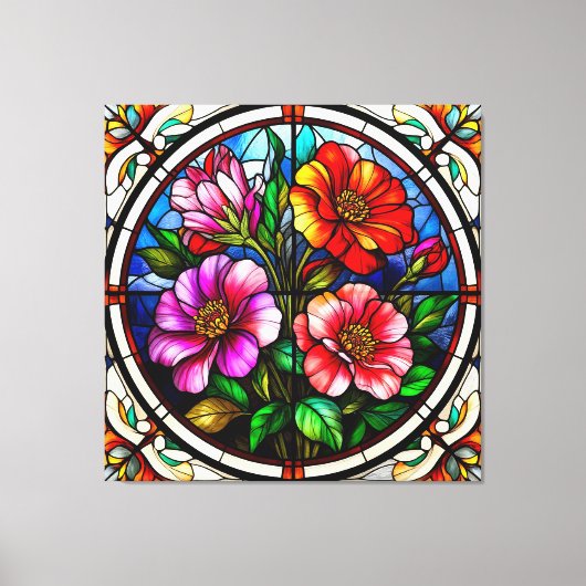 Blumenmotiv und lebendige Blume Leinwanddruck (Vorderseite)