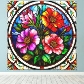 Blumenmotiv und lebendige Blume Leinwanddruck (Insitu (Holzboden))