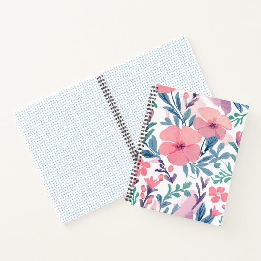 Blumenmotivation SpiralNotebook Notizblock (Innenseite)
