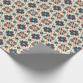 Blumenmotive auf Beige Geschenkpapier (Ecke)