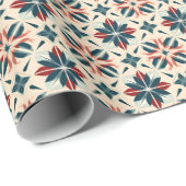 Blumenmotive auf Beige Geschenkpapier (Rolleneckpunkt)