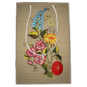 Blumenmotive aus Kalocsai-Holz Mittlere Geschenktüte (Vorderseite)