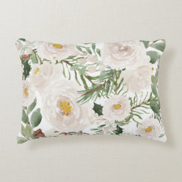 Blumenmotive für die Weihnachtszeit Dekokissen