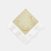 Blumenmotive in Pastellgelb Serviette (Ecke)