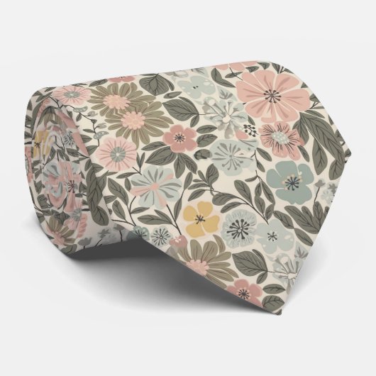 Blumenmotive Krawatte (Gerollt)