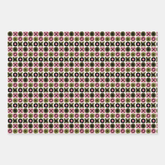 Blumenmotive - Papierblatt für Farbenverpackungen Geschenkpapier Set (Vorderseite)