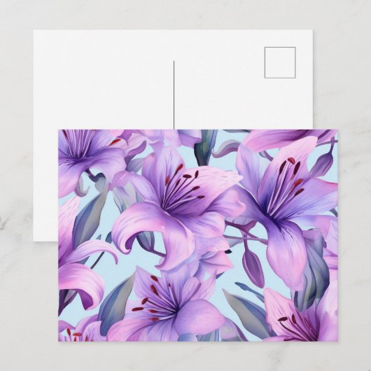 Blumenmotive Postkarte (Vorne/Hinten)