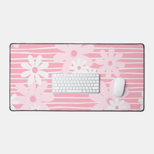 Blumenmousepad | Girls Niedlich Desk Mat Schreibtischunterlage (Tastatur & Maus)