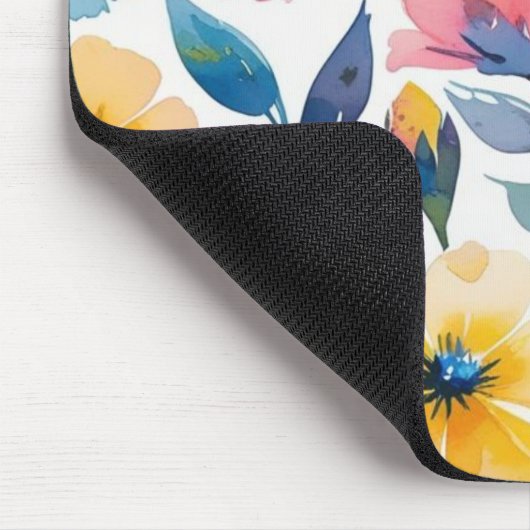 Blumenmousepad im Wasserfarbenstil Mousepad (Ecke)