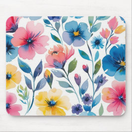 Blumenmousepad im Wasserfarbenstil Mousepad
