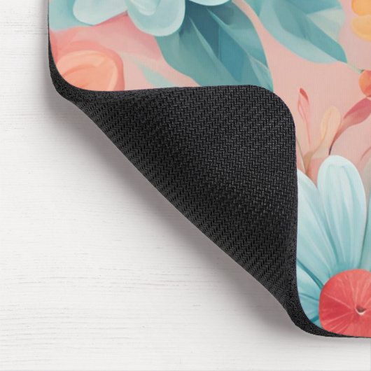 Blumenmousepad - Stilvolle Blume Design-Schreibtis Mousepad (Ecke)