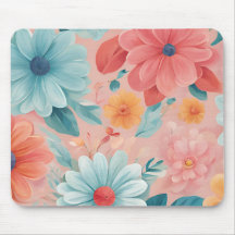 Blumenmousepad - Stilvolle Blume Design-Schreibtis