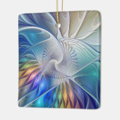 Blumenmuseum Fraktal Kunst, bunte Abstrakte Blume Keramikornament (Links)