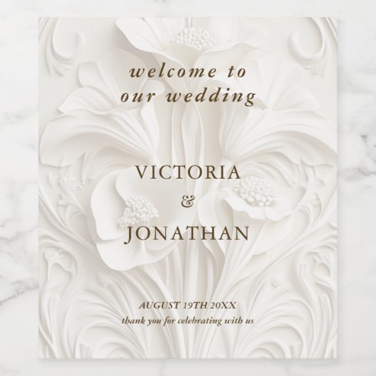 Blumenmuseum Weinetikett (Einzelnes Label)