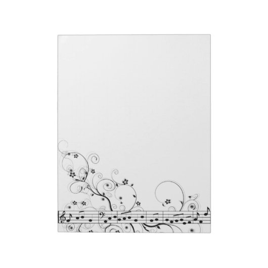 Blumenmusik Notizblock (Rotiert)