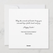 Blumenmusiker Bunny Osterst Feiertagskarte (Rückseite)