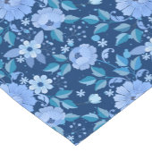 Blumenmuster.06.FR. Lbluex4. DBlue BG Kurzer Tischläufer (Ecke)